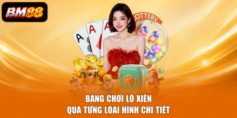 Bảng chơi lô xiên qua từng loại hình chi tiết