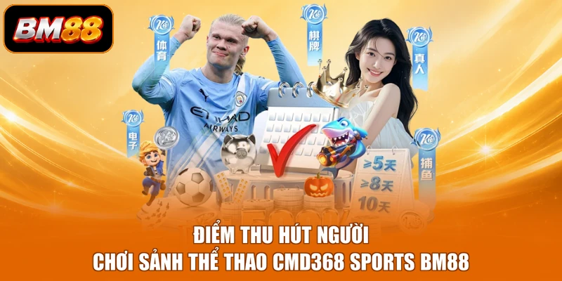 Điểm thu hút người chơi sảnh thể thao CMD368 Sports BM88